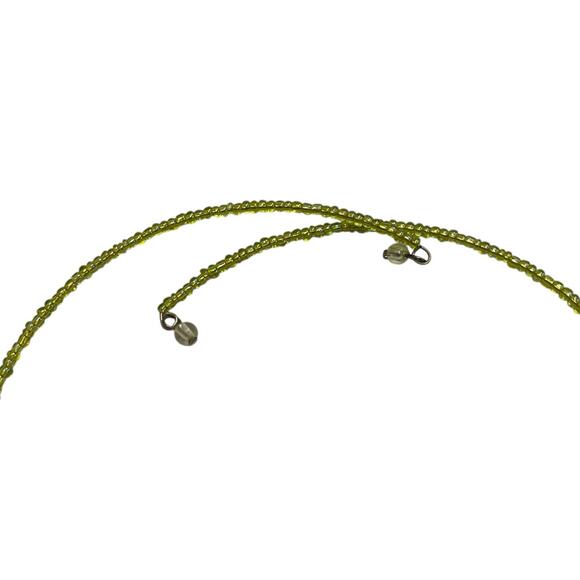 KENNETH COLE Women's FASHION CHOKER NECKLACE Green BEADED 18" Long - Picture 4 of 4